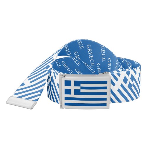 Greek flag of Greece custom reversible buckle belt
