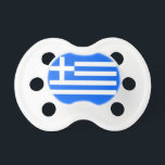 Greek flag pacifier<br><div class="desc">image of the Greek flag on a blue background</div>