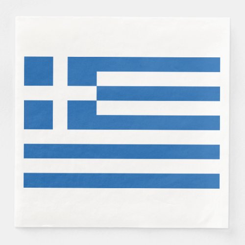 Greek Flag Paper Napkin