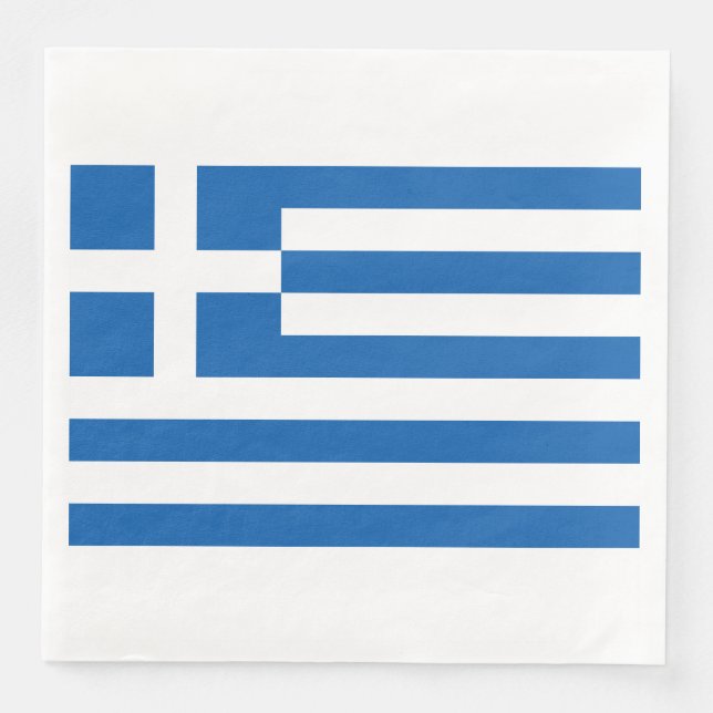 Greek Flag Paper Napkin (Front)