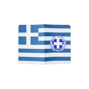 Greek flag passport holder