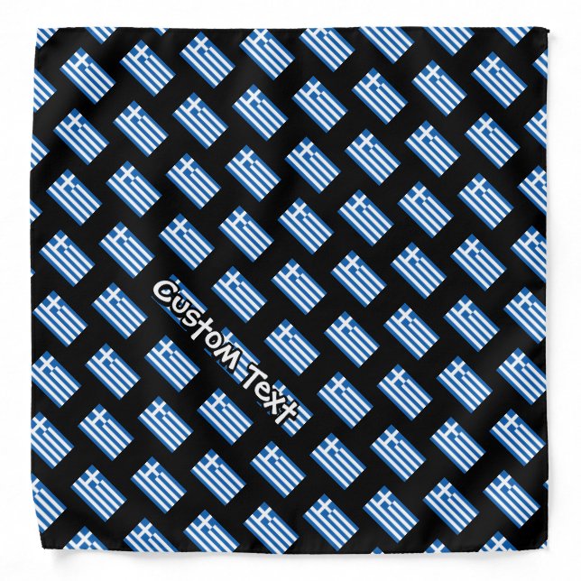 Greek Flag Pattern Bandana (Front)