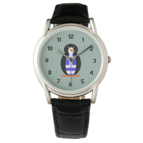 Greek Flag Penguin Watch