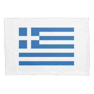 Greek flag pillowcase sleeve for bedroom