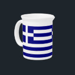 Greek Flag Pitcher<br><div class="desc">Add a touch of Greek flair to your beverage collection with our exclusive pitcher featuring the flag of Greece! Crafted with meticulous attention to detail, this pitcher is more than just a functional item; it’s a celebration of Greek heritage and cultural pride. The stunning design prominently displays the iconic Greek...</div>