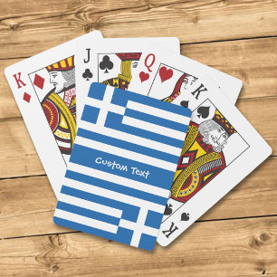 Greek Flag Poker Cards