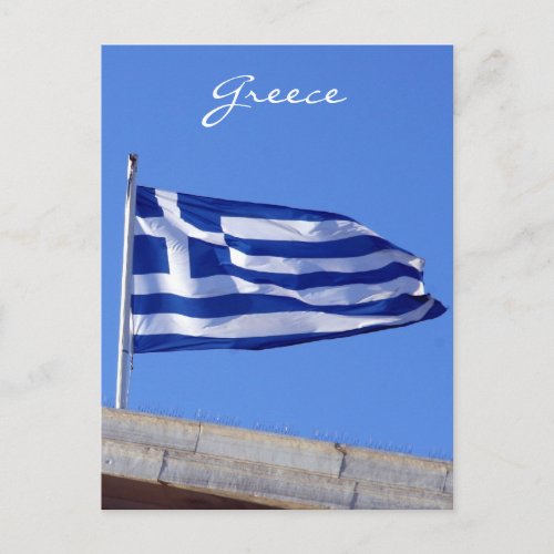 greek flag postcard