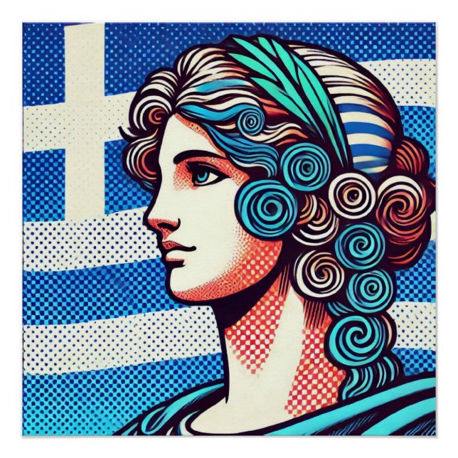 Greek flag poster (Front)