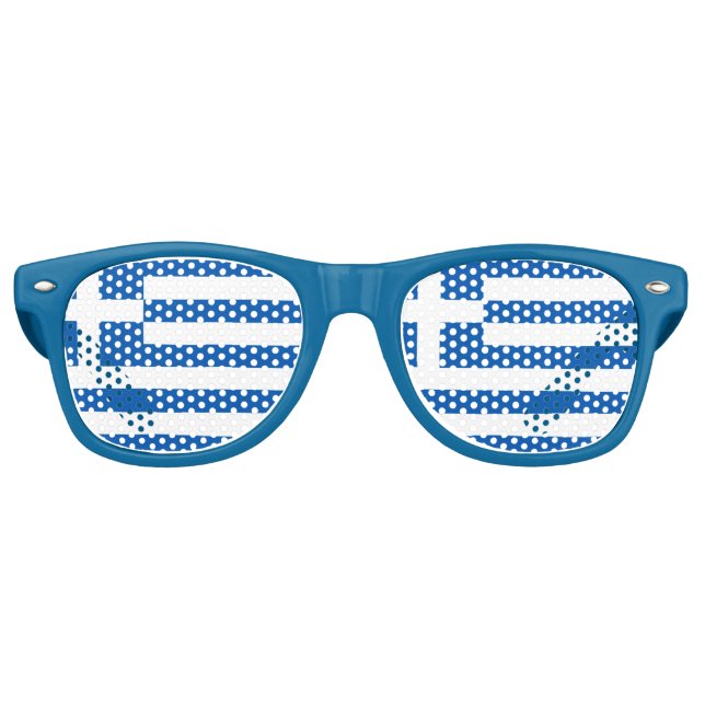 Greek Flag Retro Sunglasses (Front)
