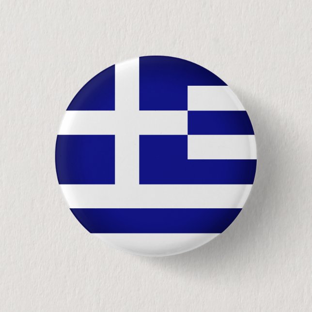 Greek flag (round) button (Front)