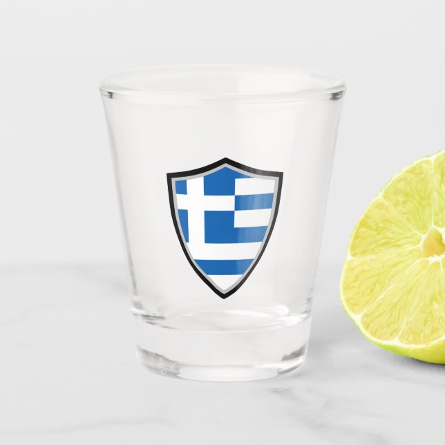 Greek flag shot glass (Front)