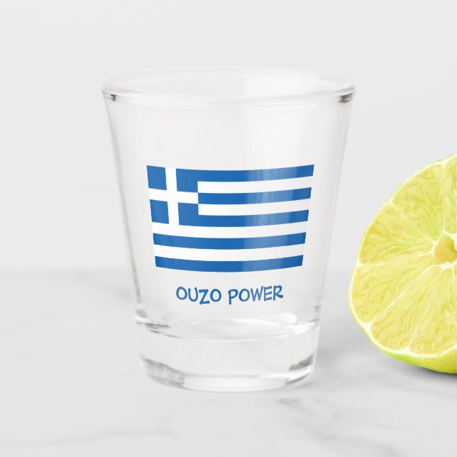Greek Flag Shot Glass (Front)