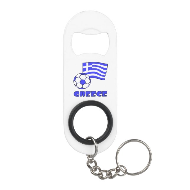 Greek Flag Soccer Ball and Greece Keychain Bottle Opener (Back)