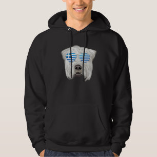 Greek Flag Soft Coated Wheaten Terrier Dog Greece Hoodie