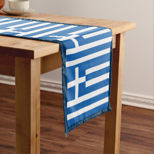 Greek Flag & Sports fan house decor / Greece Short Table Runner