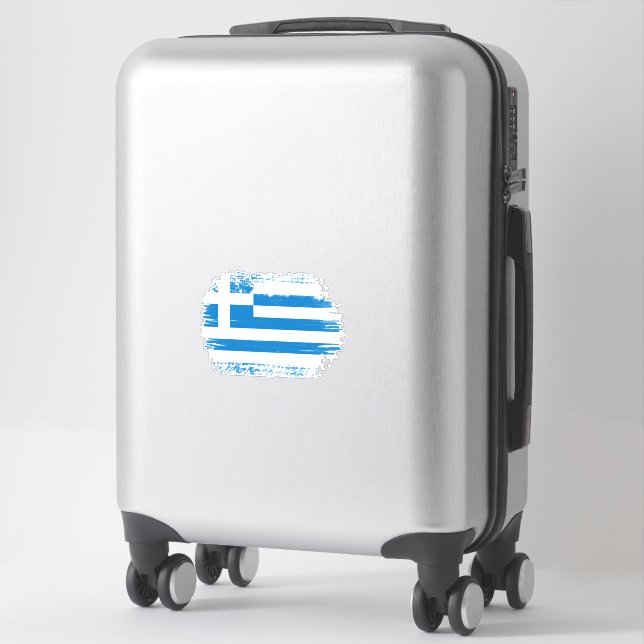 Greek flag sticker (Suitcase)