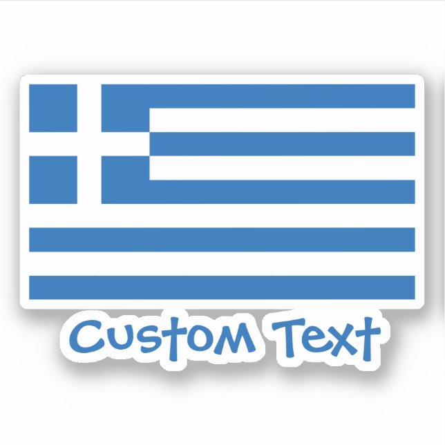 Greek Flag Sticker (Front)
