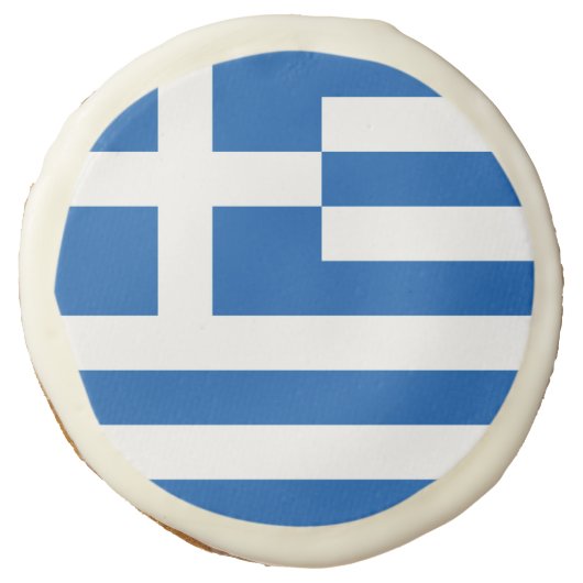 Greek Flag Sugar Cookie (Front)