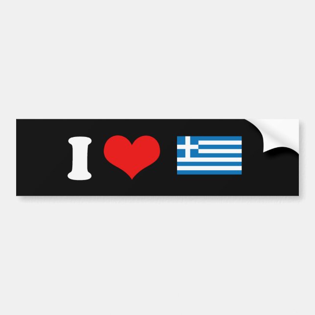 Greek Flag T-shirts and Gifts Bumper Sticker (Front)