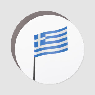 Greek flag toothpick car magnet