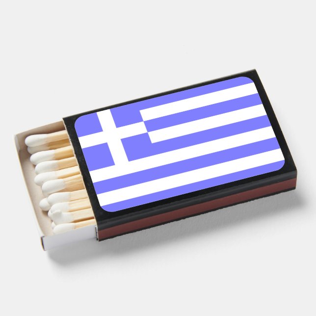 Greek Flag Total Matchboxes (Front Open)