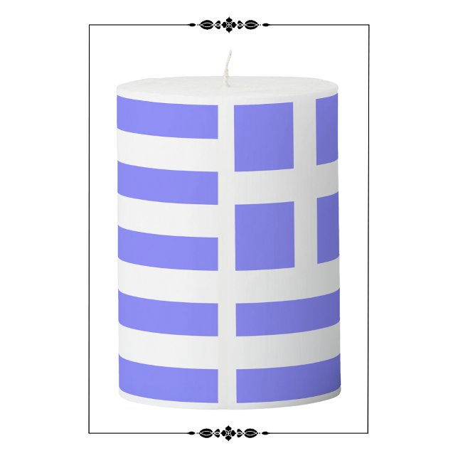 Greek Flag Total Pillar Candle (Creator Uploaded)