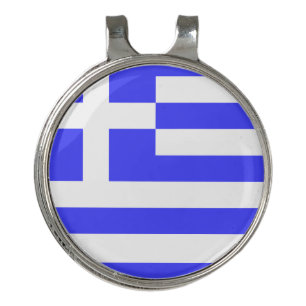 Greek Flag Totally Golf Hat Clip