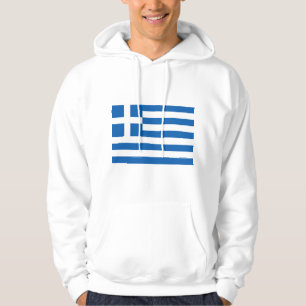 Greek Flag White Hoodie