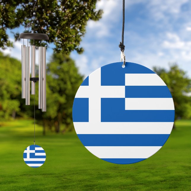 Greek Flag Wind Chime (Outdoor)