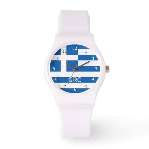 Greek flag wrist watch for men and women