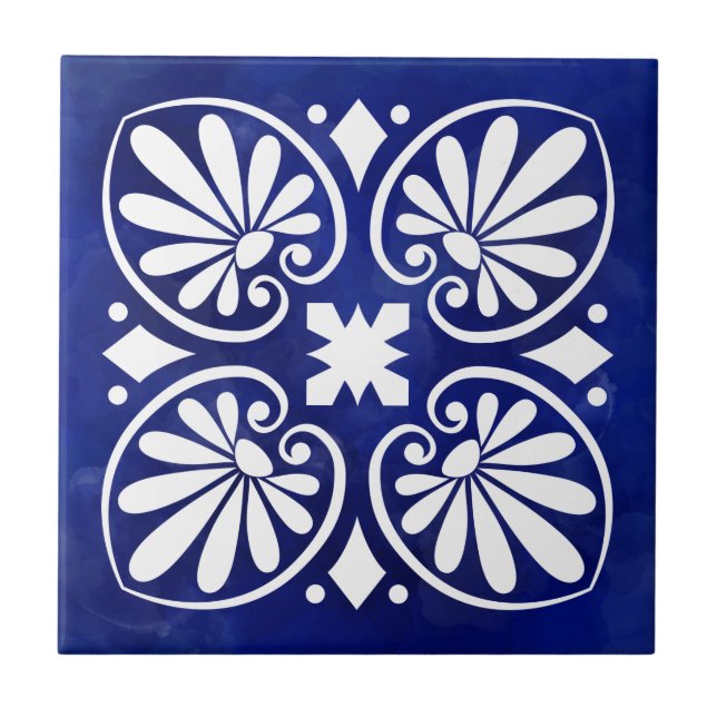 Greek Flourish Ornament  Ceramic Tile (Front)