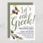 Greek Food Tasting | EngagementParty Invitation