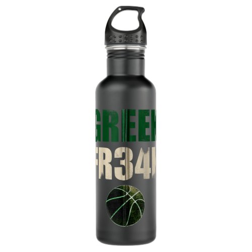 GREEK FR34K Milwaukee Wisconsin Basketball Champio Stainless Steel Water Bottle