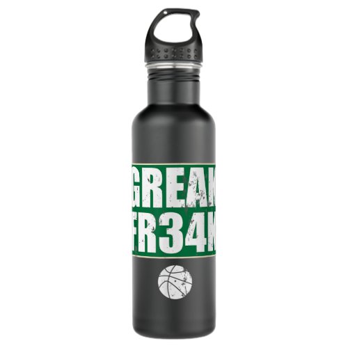 GREEK FR34K  Milwaukee Wisconsin Basketball Gift M Stainless Steel Water Bottle