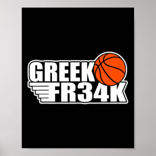 Greek Fr&# k Bysketbyll Milwaukee Freak Geek  Poster