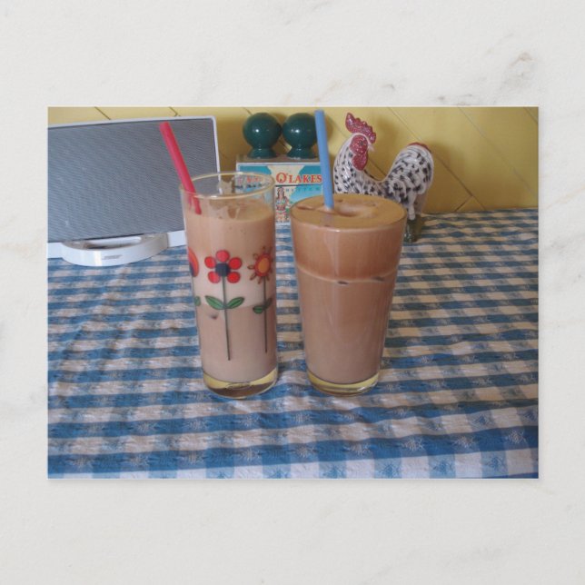 Greek frappe for two postcard (Front)