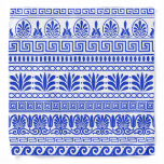 Greek Fret, Mediterranean Pattern, Blue Bandana