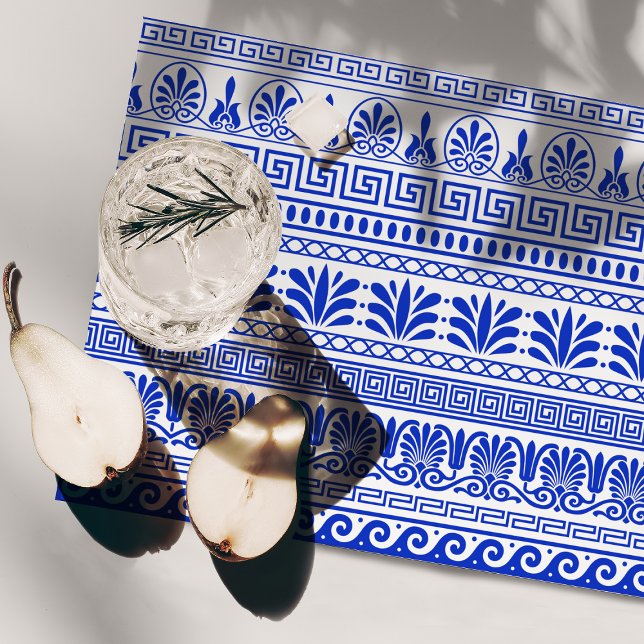Greek Fret, Mediterranean Pattern, Blue Placemat (Creator Uploaded)