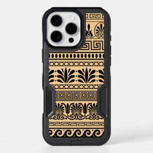 Greek Fret, Mediterranean Pattern, Brown iPhone 16 Pro Max Case