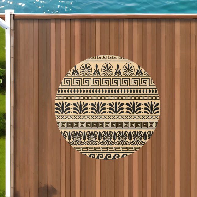 Greek Fret, Mediterranean Pattern, Brown Outdoor Rug (Insitu (Outdoor 1))