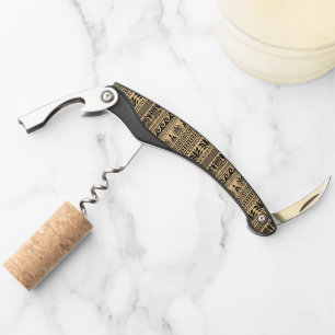 Greek Fret, Mediterranean Pattern, Brown Waiter's Corkscrew