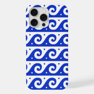 Greek Fret, Mediterranean Wave Pattern, Blue iPhone 15 Pro Max Case