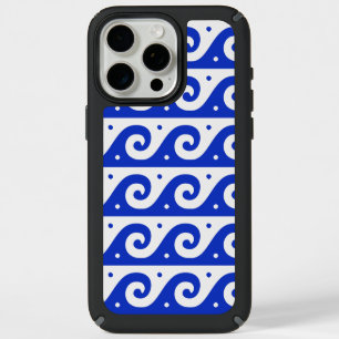 Greek Fret, Mediterranean Wave Pattern, Blue iPhone 15 Pro Max Case