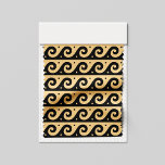 Greek Fret, Mediterranean Wave Pattern, Brown Fabric