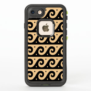 Greek Fret, Mediterranean Wave Pattern, Brown