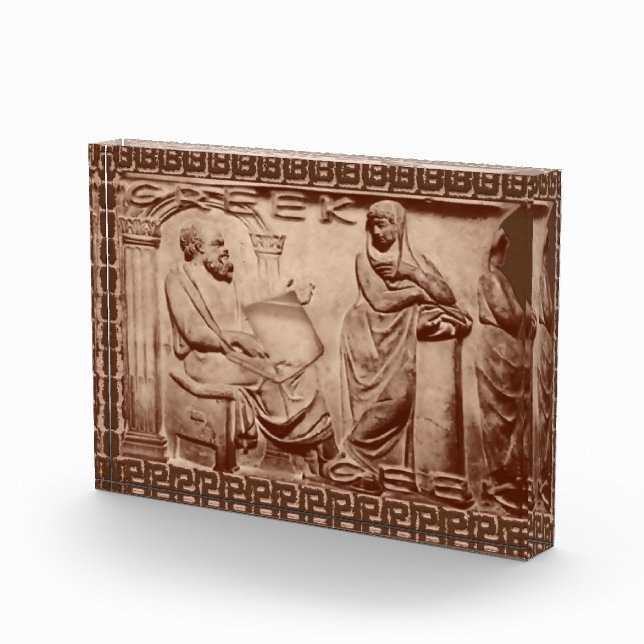 Greek Geek Funny Acrylic Award (Right)