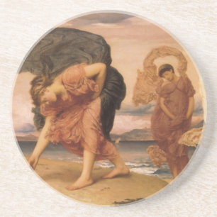 Greek Girls Picking Up Pebbles By Lord Leighton Coaster