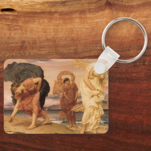Greek Girls Picking Up Pebbles By Lord Leighton Keychain