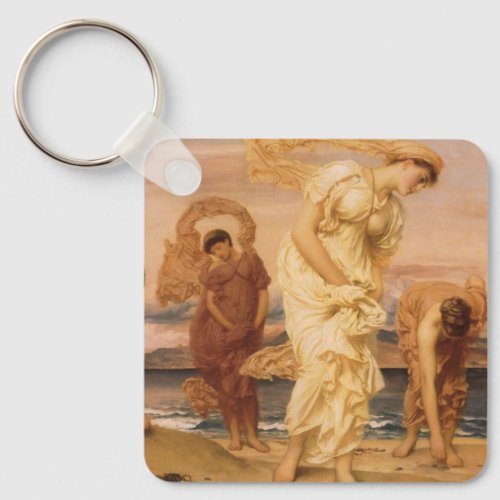 Greek Girls Picking Up Pebbles By Lord Leighton Keychain