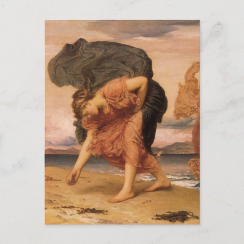 Greek Girls Picking Up Pebbles By Lord Leighton Postcard